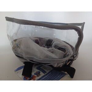 Barkless Inflatable Dog Cone After Surgery Medium Neck 9" To 12" Gray Donut